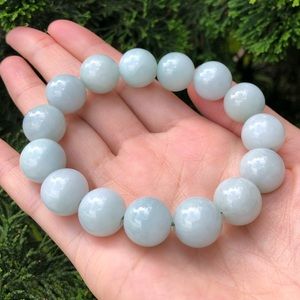 Jadeite jade bracelet beads size 14 mm